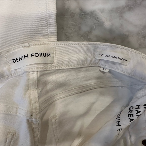Aritzia NW/OT Denim Forum White Yoko High Rise - Picture 6 of 8